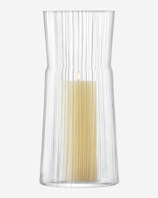 LSA Gio Line Lantern/Vase H38cm Clear