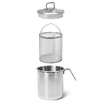 وعاء فيسمان للهليون ١٦ سم مع غطاء زجاجي وسلة بخار فضية