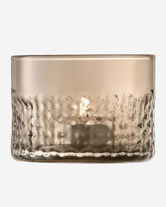 LSA Wicker Tealight Holder Taupe