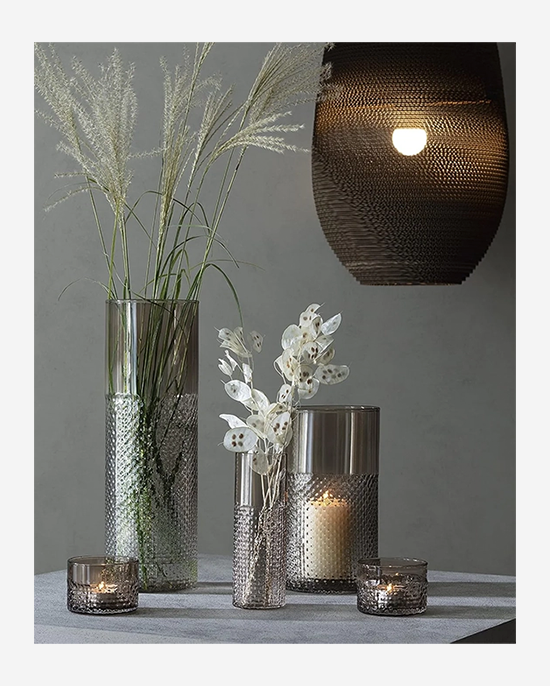LSA Taupe Wicker Tealight Holder