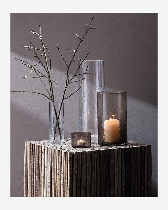 LSA Clear Wicker Vase H20cm