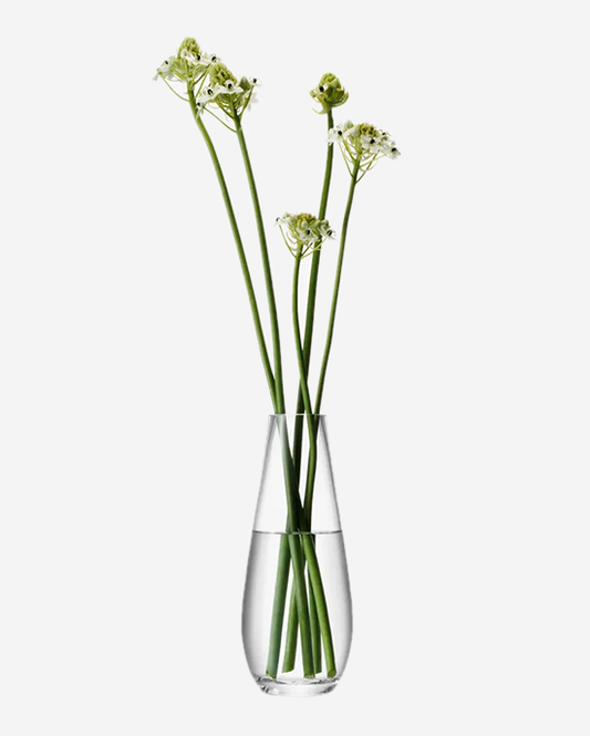 LSA Flower Tall Stem Vase Clear