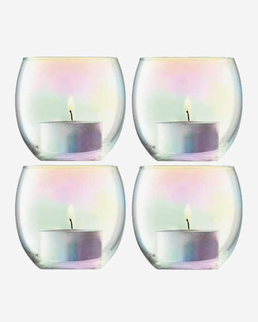 LSA Pearl Tealight Holder Mother of Pearl x4