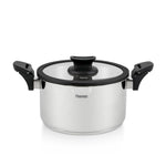 Fissman Stockpot 20x12 cm/3.5 LTR With Glass Lid Lora Series (Stainless Steel)