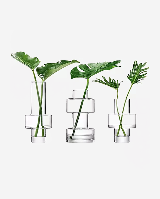 LSA Metropole City Vase Set Clear