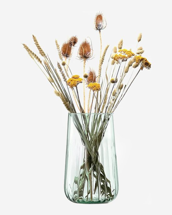 LSA Mia Vase/Lantern Recycled/Part Optic H18cm