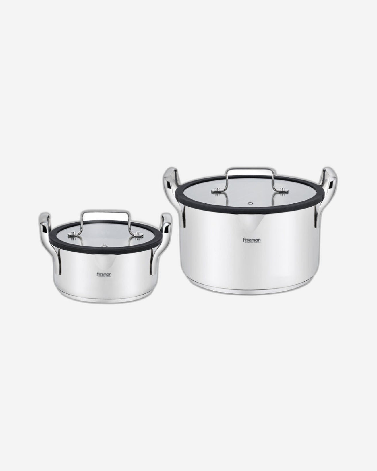 Fissman 4-Piece Cookware Fabia Series (Pots: 2.5 l / 18 cm; 6.2 l / 24 cm; lids 18 / 24 cm)