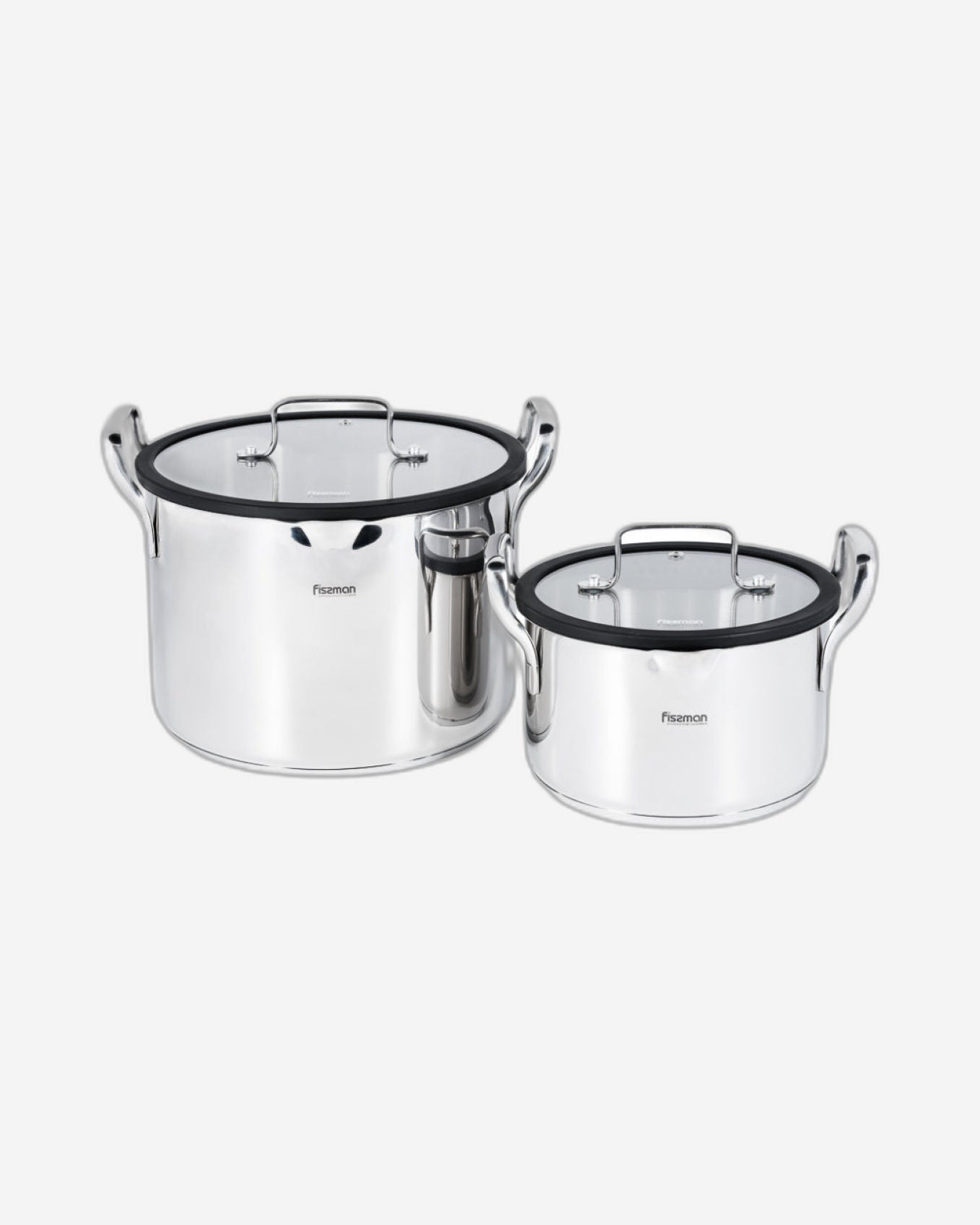 مجموعة أواني الطهي فيسمان فابيا، 4 قطع (الأواني: 2.5 لتر/18 سم؛ 6.2 لتر/24 سم؛ الأغطية 18/24 سم)
