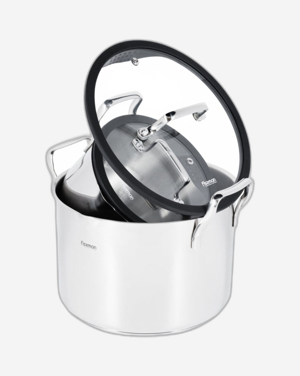 مجموعة أواني الطهي فيسمان فابيا، 4 قطع (الأواني: 2.5 لتر/18 سم؛ 6.2 لتر/24 سم؛ الأغطية 18/24 سم)