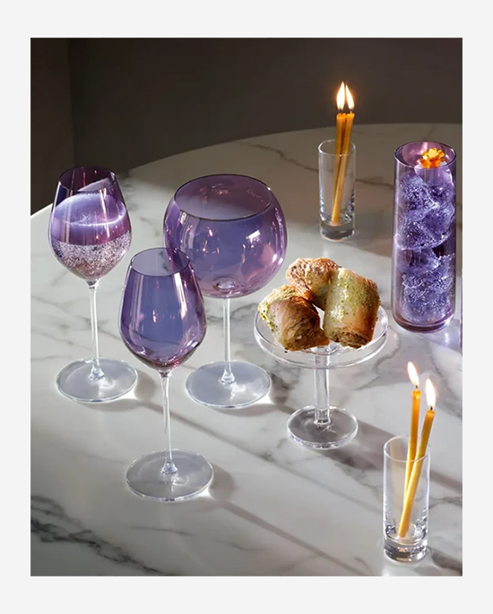 LSA Polar Violet Aurora Balloon Glass 680ml