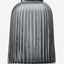 LSA Grey Pleat Vase H20cm