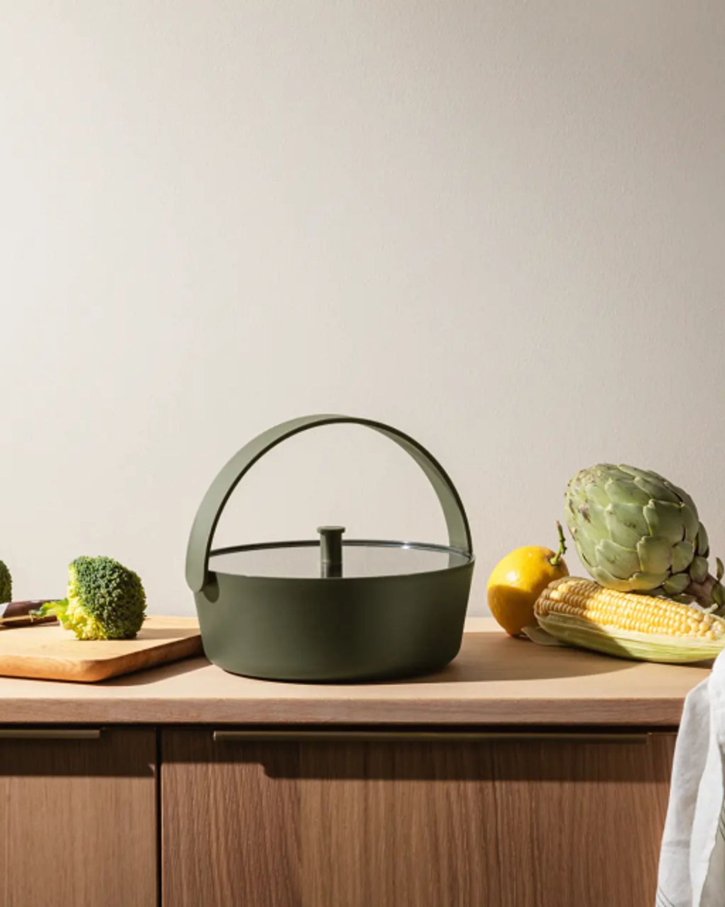 أداة طهي بالبخار للميكروويف من إيفا سولو 531413، لون أخضر