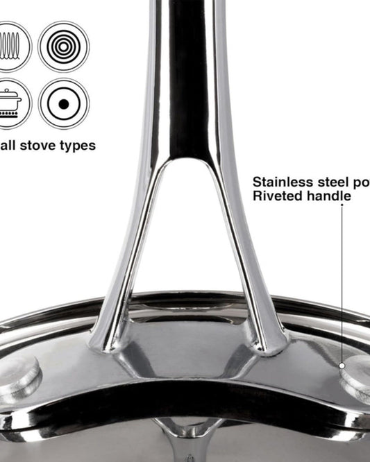 مقلاة صلصة فيسمان فيليس 18 سم/2.4 لتر بدون غطاء من الفولاذ المقاوم للصدأ