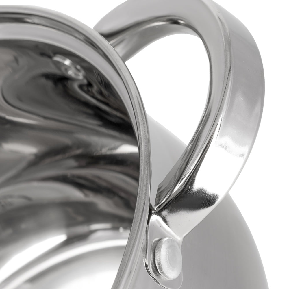 قدر فيسمان مع غطاء زجاجي، 16×10.5 سم / 2.1 لتر، مع علامة قياس، قدر من الفولاذ المقاوم للصدأ، سلسلة فيلينا