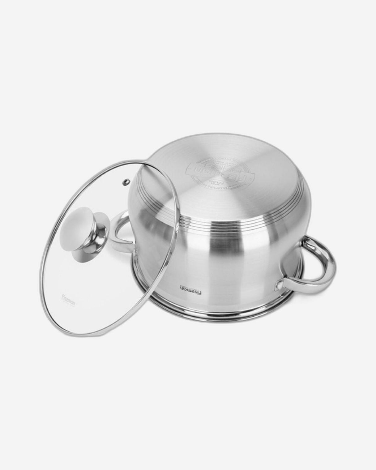 قدر فيسمان فيلينا 20 سم/3.9 لتر مع غطاء زجاجي من الفولاذ المقاوم للصدأ