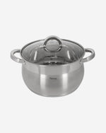 Fissman Stockpot Felina 24cm/6.5LTR With Glass Lid Stainless Steel