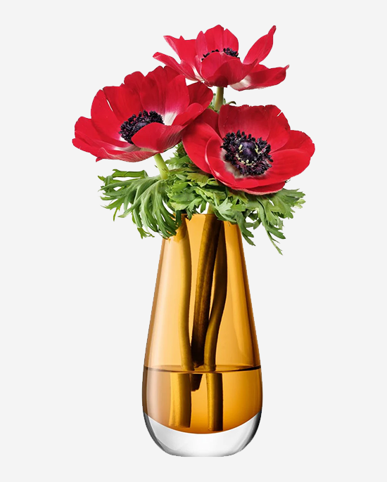 LSA Flower Bud Vase Amber