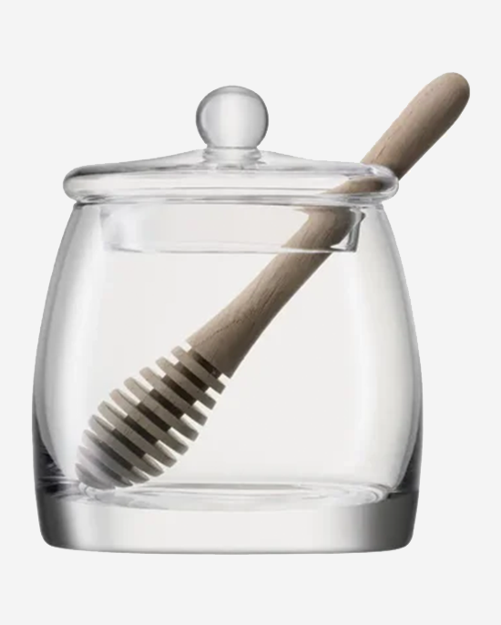 LSA Serve Honey Pot & Oak Dipper Clear