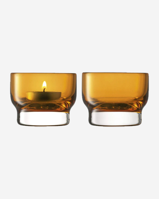 LSA Utility Tealight Holder Amber x2