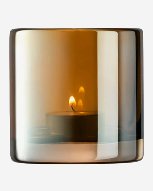 LSA Epoque Tealight Holder Amber/Lustre