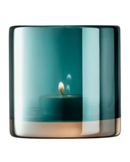 LSA Epoque Tealight Holder Peacock/Lustre