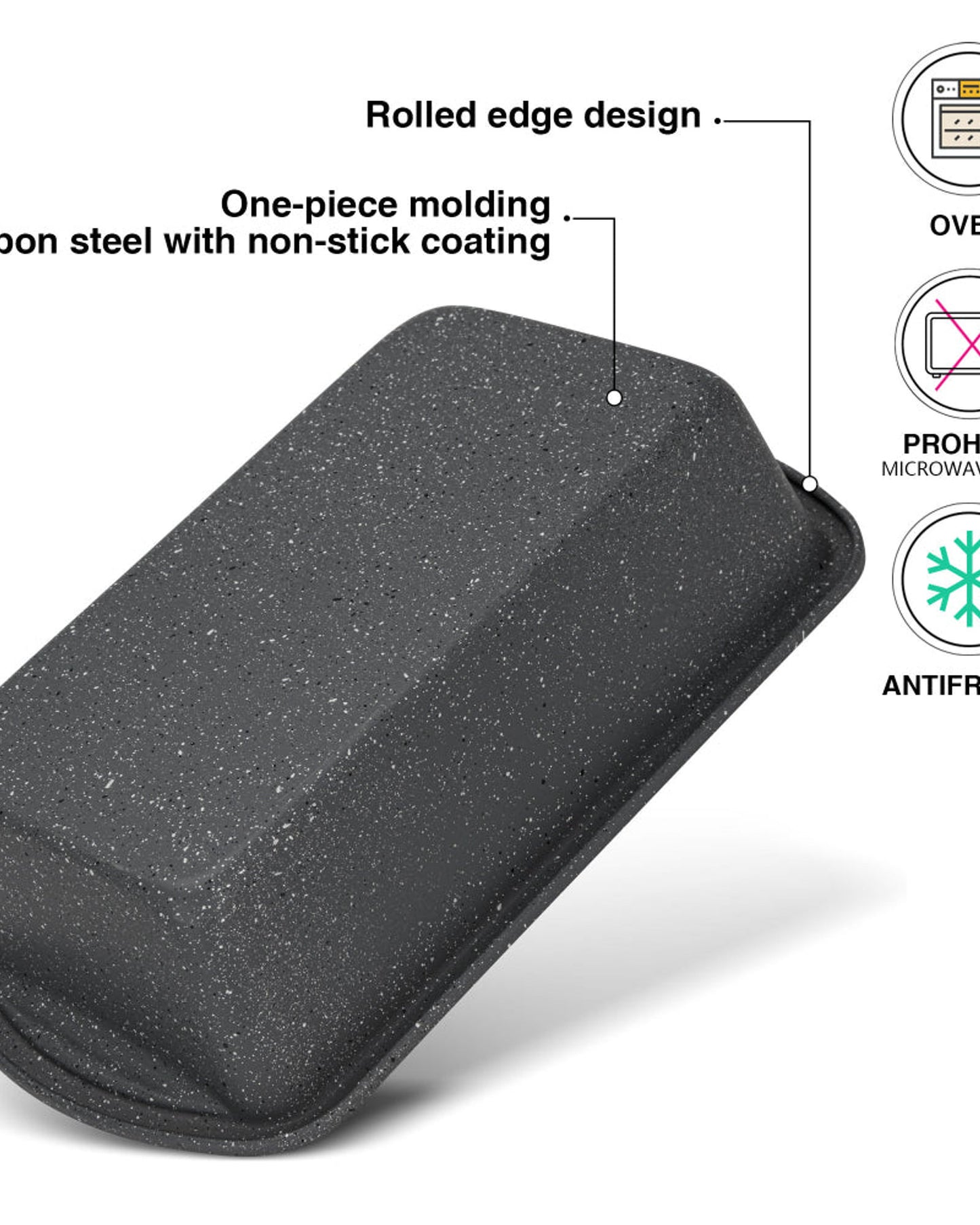 قالب خبز فيسمان كاربون 28 سم