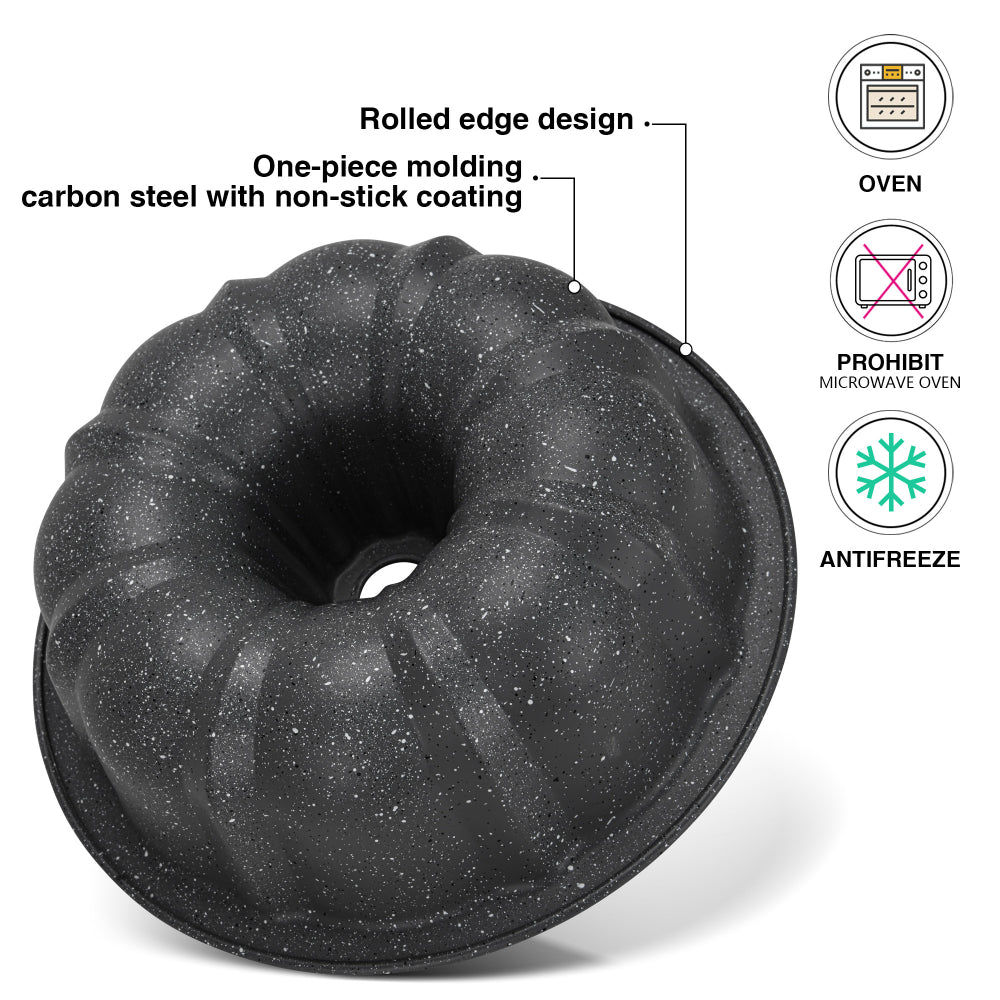 صينية فيسمان بوندفورم 25 سم مصنوعة من الفولاذ الكربوني مع طبقة غير لاصقة