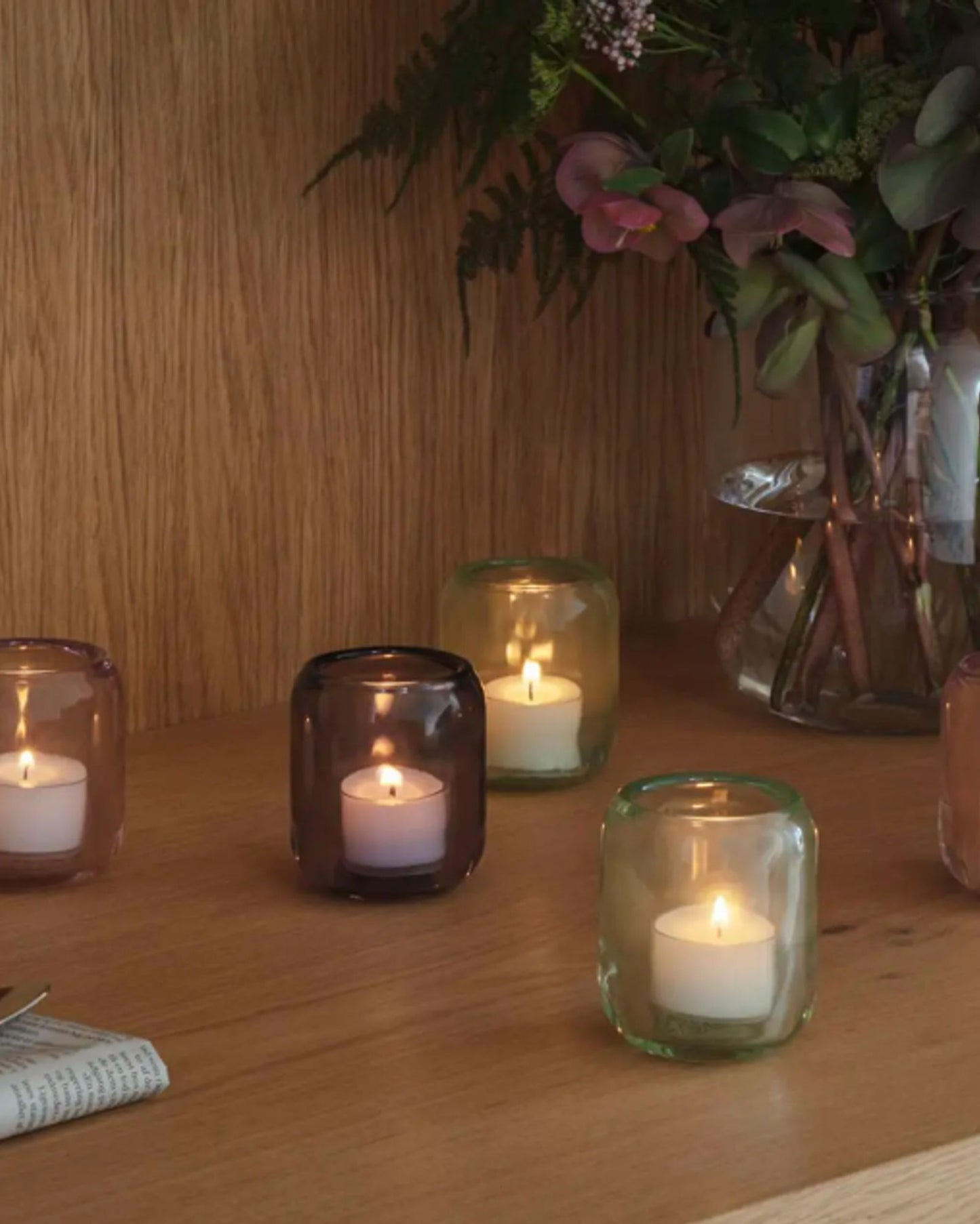 حامل شموع إيفا سولو 571378 2 على شكل بلوط من خشب الصنوبر