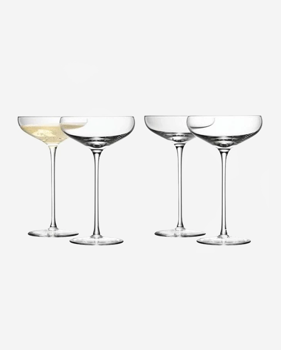 LSA Wine Champagne Saucer 300ml Clear x4
