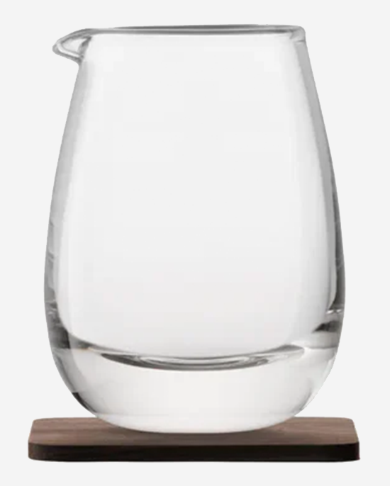 LSA Whisky Islay Jug 300ml Clear Walnut Coaster