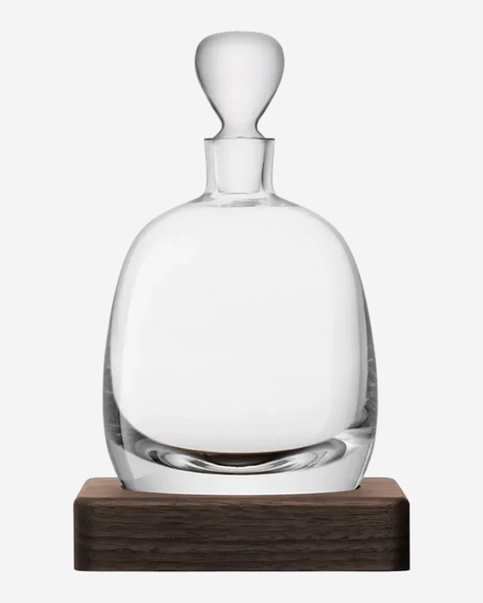 LSA Whisky Islay Decanter 1L Clear & Walnut Base