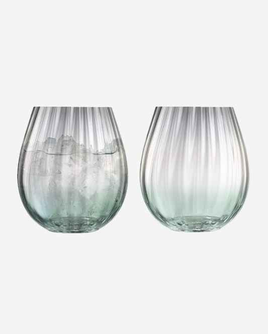 LSA Dusk Tumbler 425ml Green/Grey x2