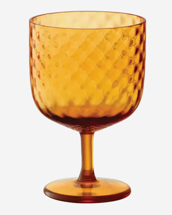 LSA Dapple Wine Glass 325ml Sun Amber x2