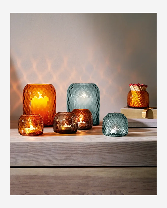 LSA Blue Dapple Tealight HolderVase