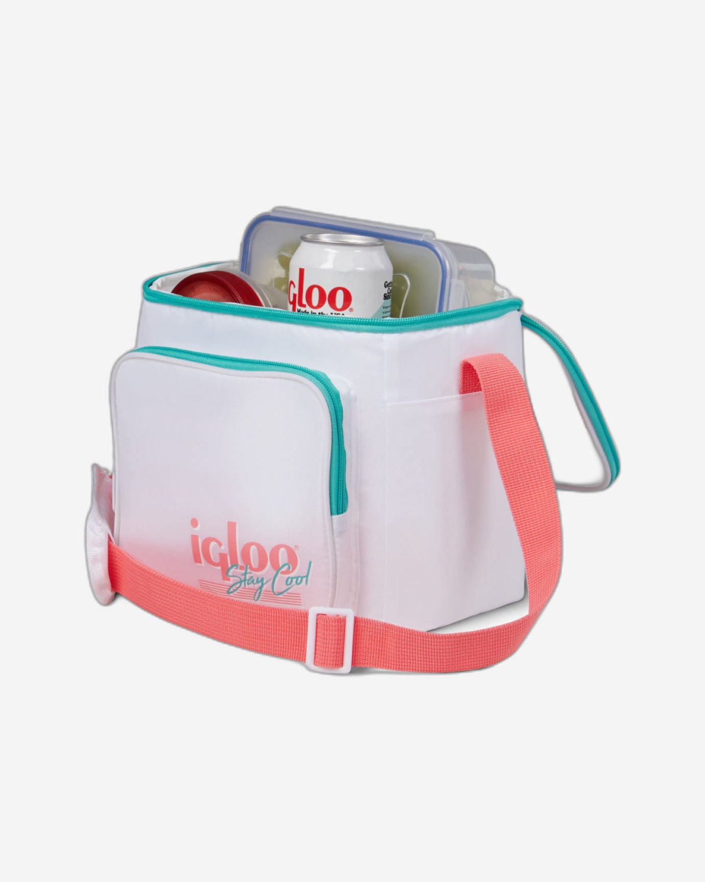 00060932-Igloo-Retro حقيبة غداء مربعة مبردة - بيضاء