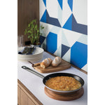 ترامونتينا منذ عام 1911، صنع في البرازيل. مقلاة ترامونتينا بروفيشنال 20 سم، 1.1 لتر، من الفولاذ المقاوم للصدأ، بمقبض طويل، وقاعدة ثلاثية الطبقات، وطلاء داخلي غير لاصق.