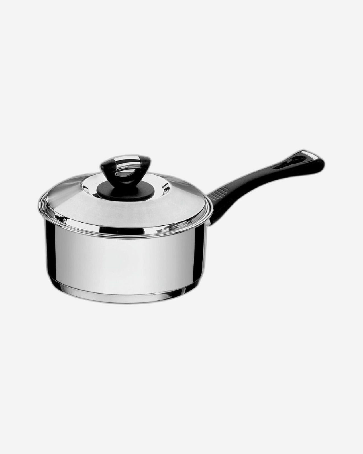 Since 1911 Made in Brazil Tramontina Solar Bakelite stainless steel saucepan with lid, long handle and tri-ply base, 24 cm 4.7 L