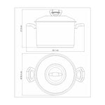ترامونتينا منذ عام 1911، صنع في البرازيل، قدر طهي من الفولاذ المقاوم للصدأ يعمل بالطاقة الشمسية مع غطاء ومقابض وقاعدة ثلاثية الطبقات، 28 سم، 11.9 لتر