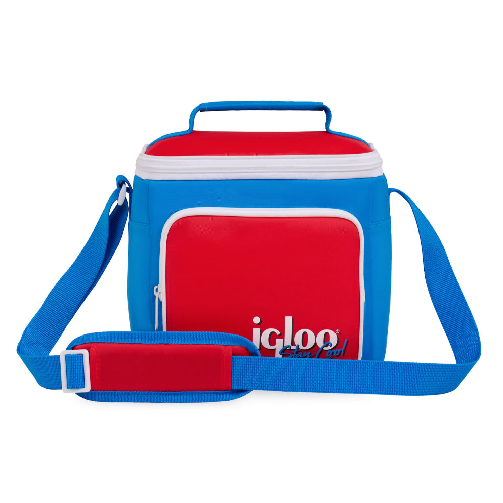 00063083-Igloo - Retro Square Lunch Bag - Red Star