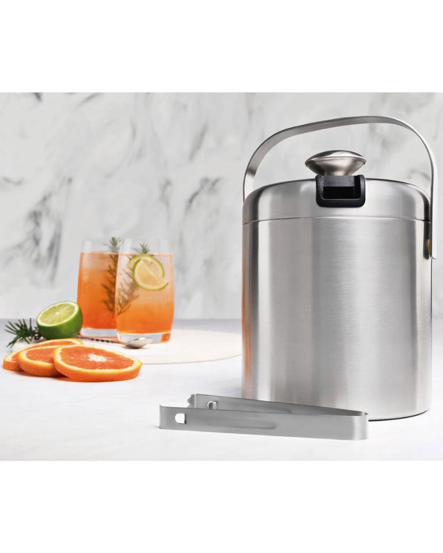 ترامونتينا منذ عام 1911، صنع في البرازيل، طقم دلو ثلج حراري من الفولاذ المقاوم للصدأ كوزموس من ترامونتينا، قطعتين