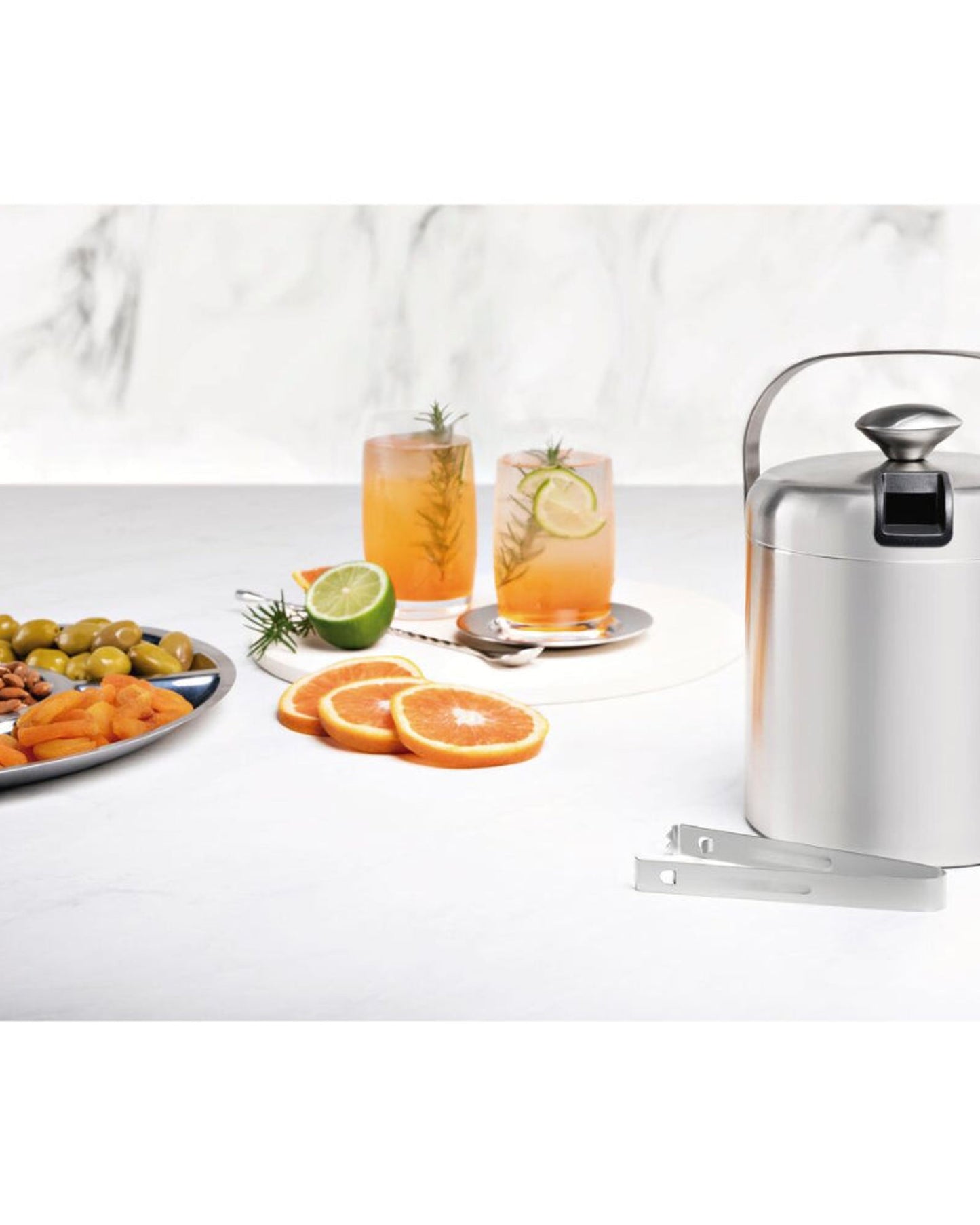 ترامونتينا منذ عام 1911، صنع في البرازيل، طقم دلو ثلج حراري من الفولاذ المقاوم للصدأ كوزموس من ترامونتينا، قطعتين