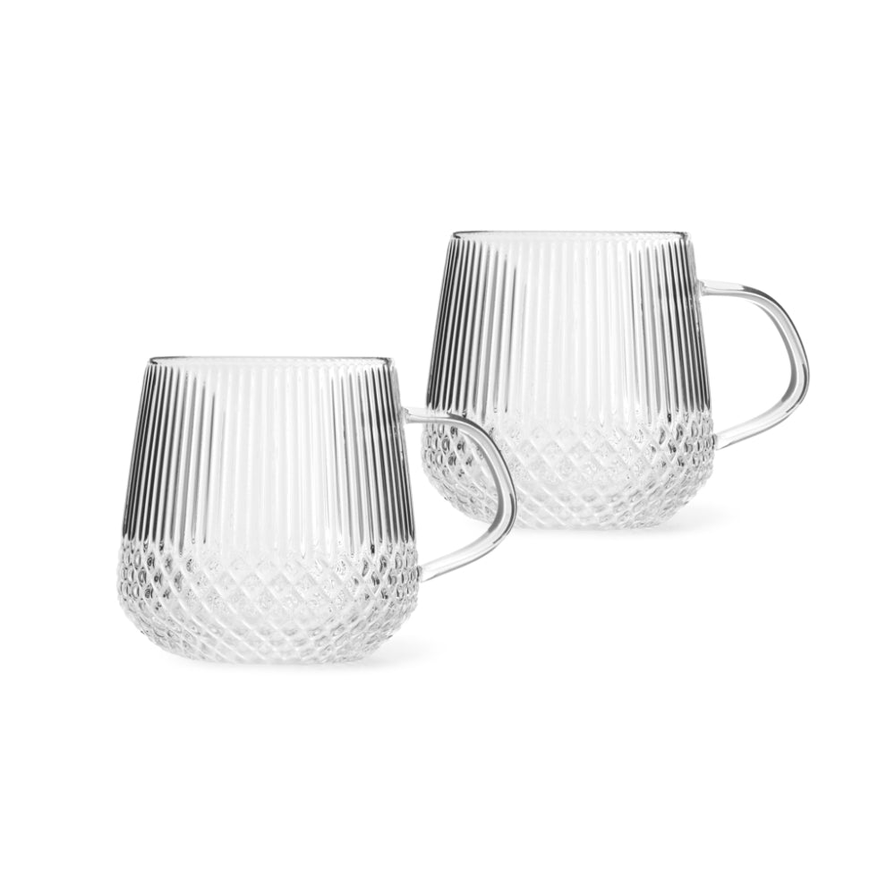 Fissman 2-Piece Cups 410ml Borosilicate Glass