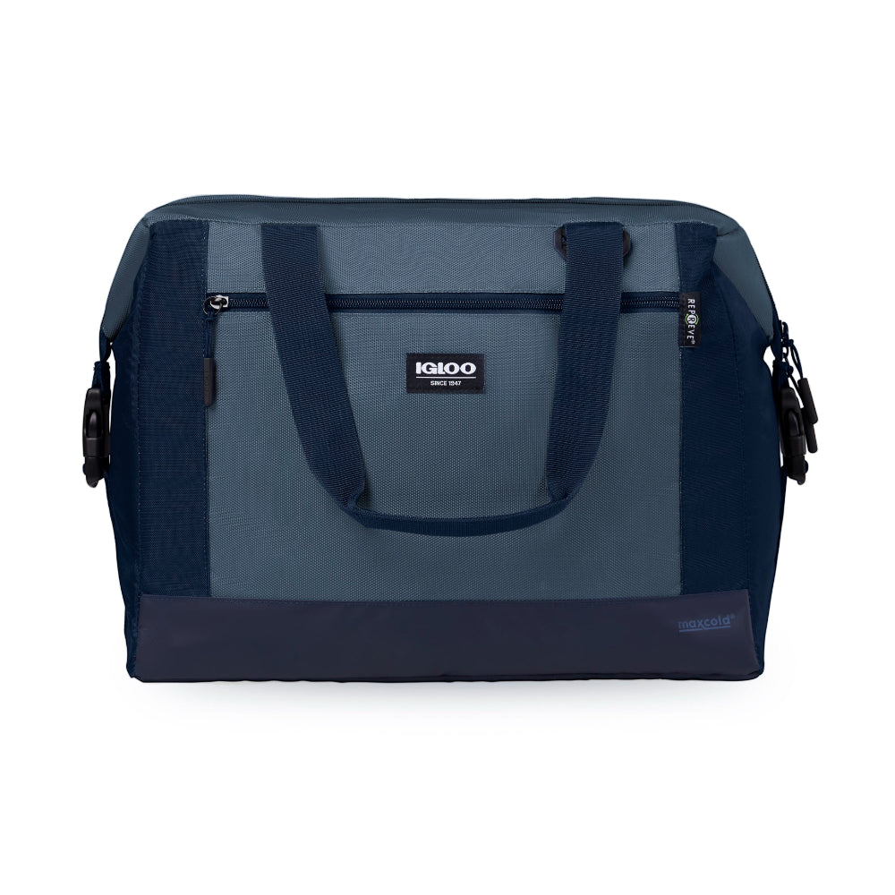00066158-Igloo-Snapdown Maxcold Repreve Eco-Friendly 36-can Cooler Bag - Blue