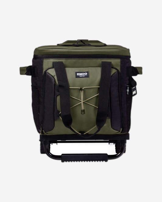 00066322-Igloo-مبرد أسطواني قابل للطي للتخييم صديق للبيئة، 40 علبة - زيتوني