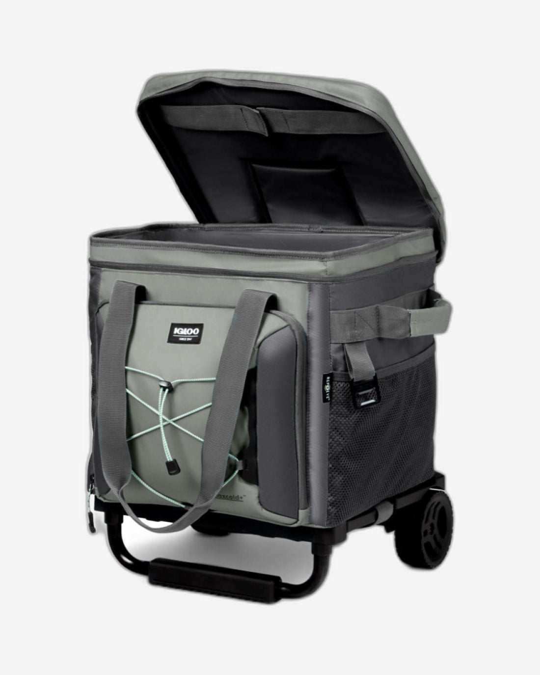 00066324-Igloo-مبرد أسطواني قابل للطي للتخييم صديق للبيئة، 40 علبة - رمادي