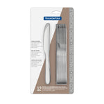 ترامونتينا منذ عام ١٩١١، صُنع في البرازيل، ١٢ قطعة من سكاكين شرائح اللحم المصنوعة من الفولاذ المقاوم للصدأ من ترامونتينا ماريسياس