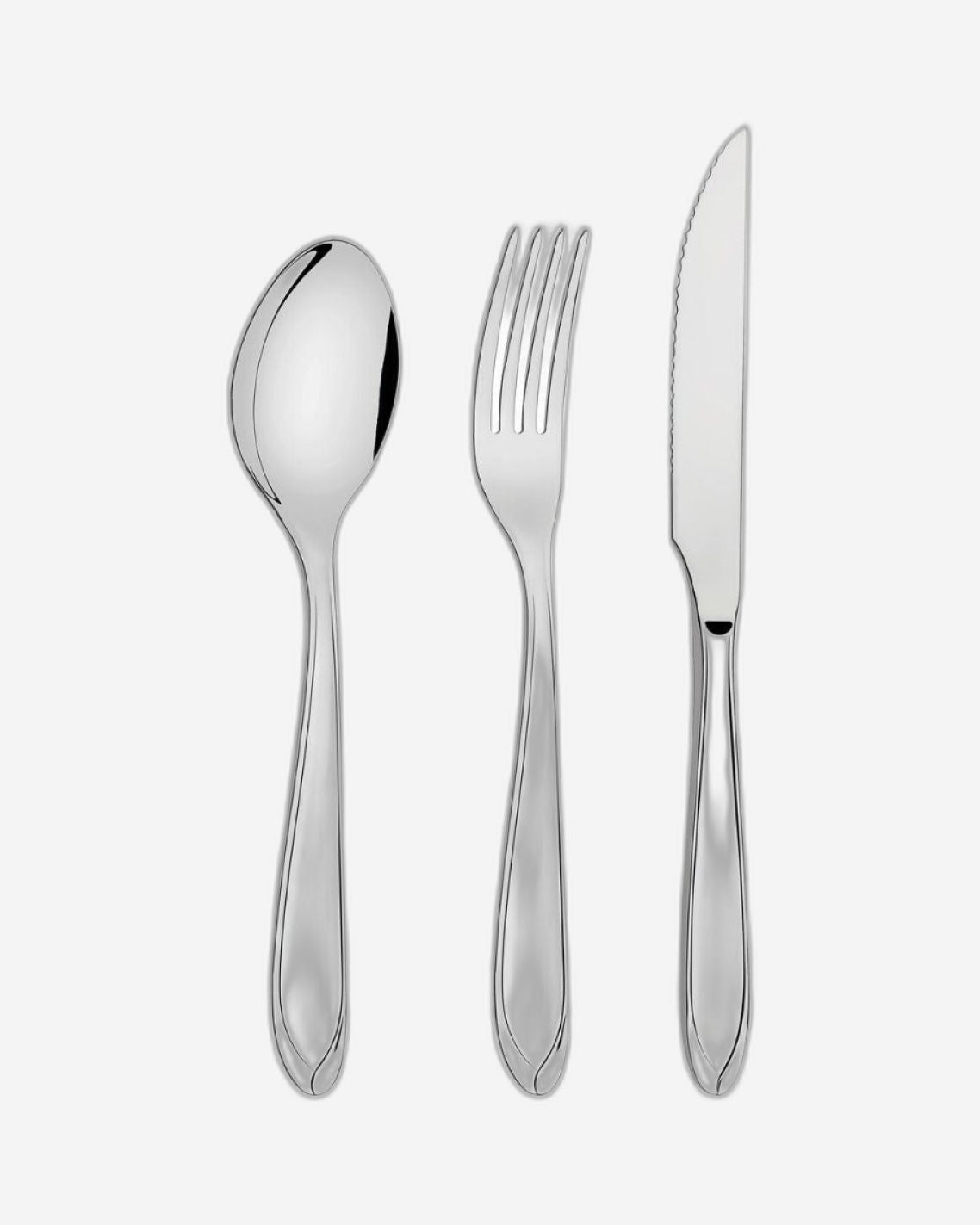 ترامونتينا، منذ عام ١٩١١، صُنع في البرازيل، طقم أدوات مائدة من الفولاذ المقاوم للصدأ، ١٦ قطعة