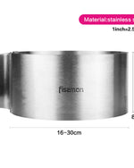 حلقة حلوى قابلة للتعديل من فيسمان من الفولاذ المقاوم للصدأ 16-30 سم