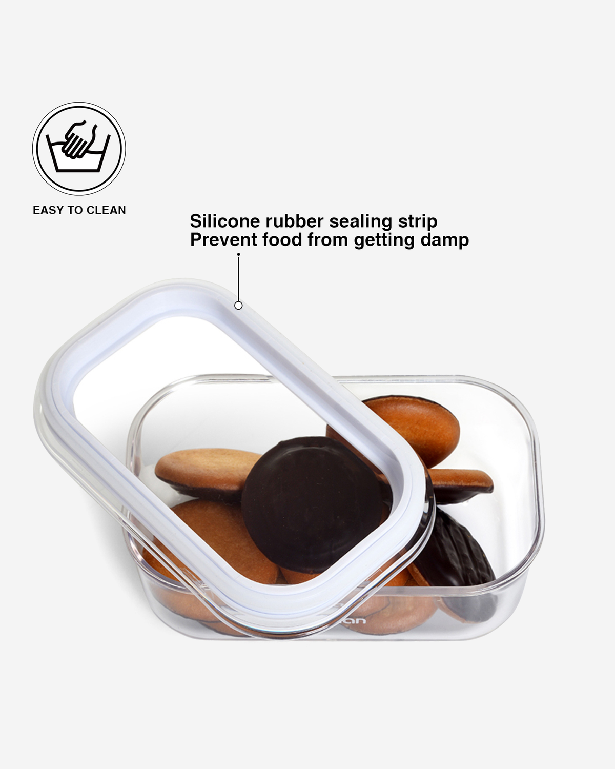 Fissman Food Storage Container Rectangular Plastic 470ml 15cm