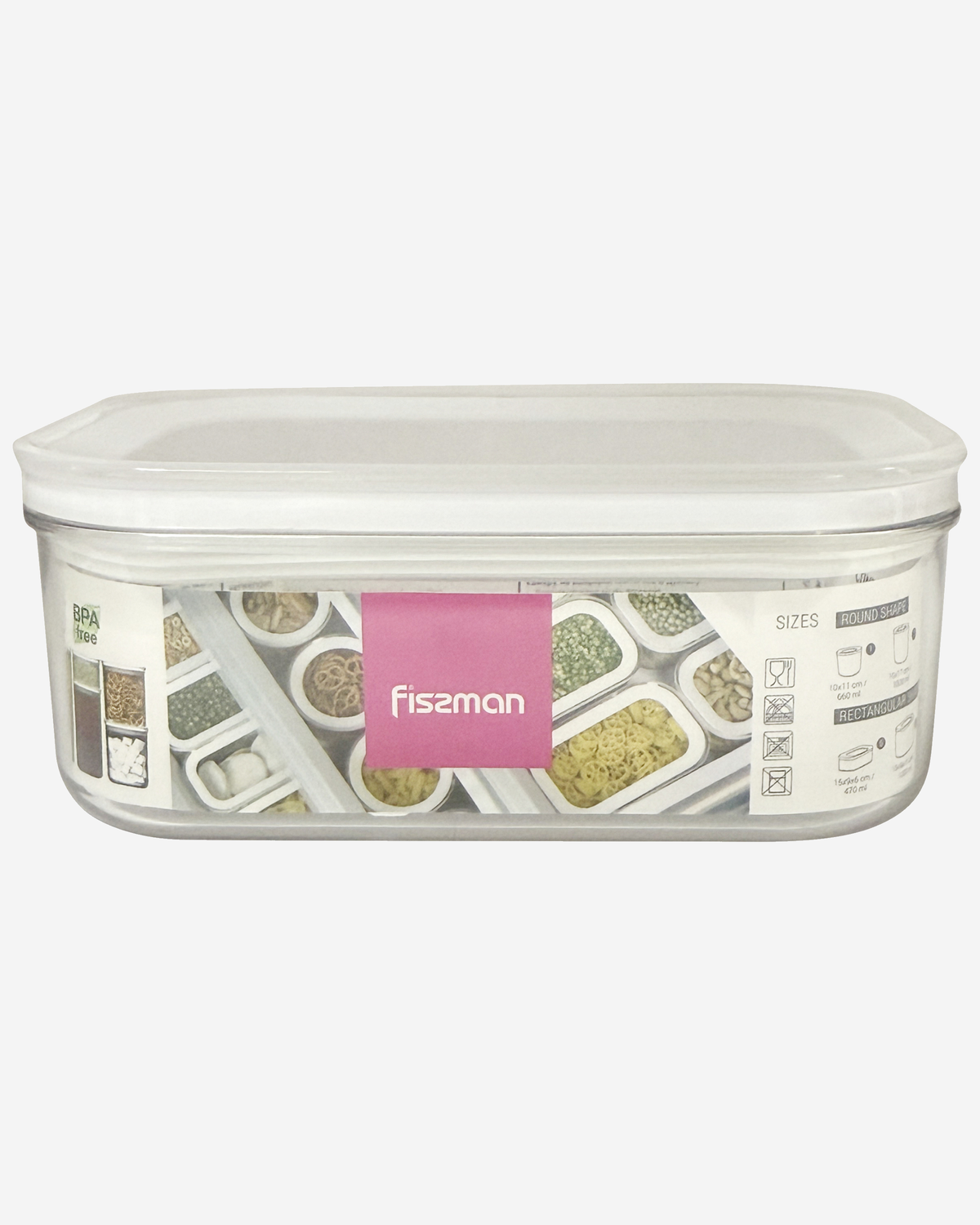 Fissman Food Storage Container Rectangular Plastic 470ml 15cm